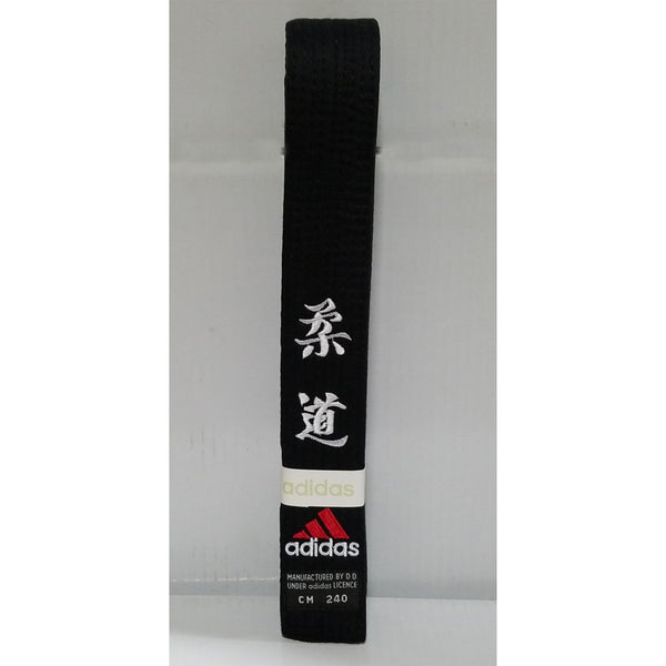 adidas Elite Black Belt w/ Judo Embroidery - 1.5"